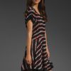 See By Chloé Funny Fries Print Layered A Line Dress in Blackpink in Multicolor (black & pink) - Lyst