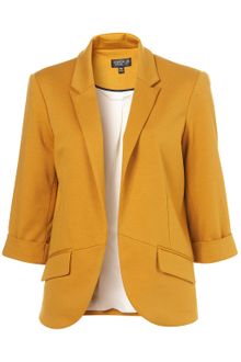 Topshop Ponte Rolled Sleeve Blazer - Lyst