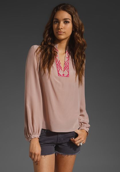 Winter Kate Anjail Blouse in Pink (adobe rose) - Lyst