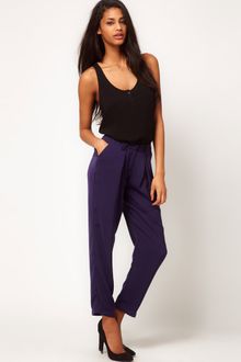 ASOS Collection Asos Peg Trousers with Fluid Front Detail - Lyst