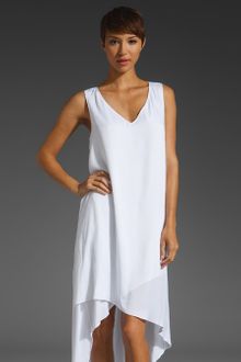 BCBGMAXAZRIA Asymmetrical Hem Dress - Lyst