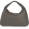 Bottega Veneta Veneta Large Intrecciato Leather Shoulder Bag in Gray - Lyst
