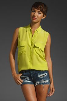 Equipment Sleeveless Signature Blouse - Lyst