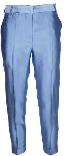 Haider Ackermann Cropped Silk Trouser - Lyst