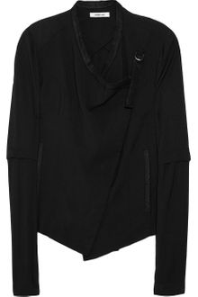 Helmut Lang Draped Crepe Jacket - Lyst