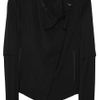 Helmut Lang Draped Crepe Jacket in Black - Lyst