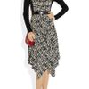 Jason Wu Printed Silk Crepe De Chine and Jersey Dress in Gray (black) - Lyst