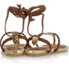 Jimmy Choo Peppin Snakeskin and Suede Sandals in Gold - Lyst