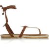 Jimmy Choo Peppin Snakeskin and Suede Sandals in Gold - Lyst