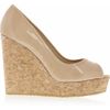 Jimmy Choo Papina Patentleather and Cork Wedges in Beige (nude) - Lyst