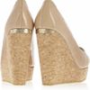 Jimmy Choo Papina Patentleather and Cork Wedges in Beige (nude) - Lyst