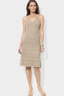 Lauren by Ralph Lauren Sleeveless V-Neck Dress - Lyst