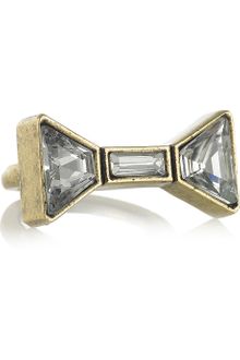 Marc By Marc Jacobs Brass and Crystal Bow Ring - Lyst