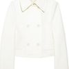 Michael Kors Doublebreasted Meltonwool Peacoat in White (ivory) - Lyst