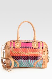 Rebecca Minkoff Mac Woven Leather Shoulder Bag - Lyst
