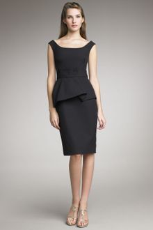 Lela Rose Peplum Dress - Lyst