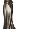 Marchesa Draped Lamé Gown in Gold - Lyst