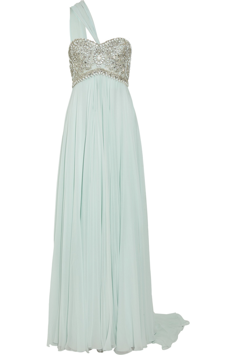 Marchesa Silk Chiffon Gown marchesa embellished silk chiffon gown in blue mint lyst Marchesa Silk Chiffon Gown marchesa embellished silk chiffon gown in blue mint lyst