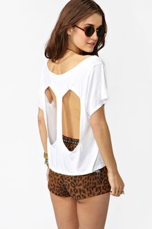 Nasty Gal Diamond Back Tee White - Lyst