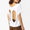 Nasty Gal Diamond Back Tee White in White - Lyst