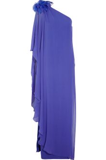 Notte By Marchesa Embellished Silk Chiffon Kaftan Gown - Lyst