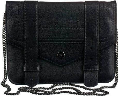 Proenza Schouler Ps1 Large Chain Wallet Leather in Black - Lyst