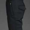 Richard Chai Combo Mesh Moto Trousers in Blue for Men (navy) - Lyst