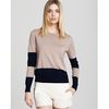 Theory Sweater Abino Jam Color Block in Beige (nude navy) - Lyst
