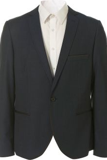 Topman Navy Skinny Suit Jacket - Lyst