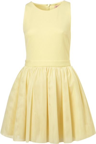 Topshop Lemon Tulle Skirt Dress By Dress Up Topshop in Yellow (lemon)