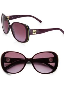 Tory Burch Full Rim Round Sunglasses - Lyst