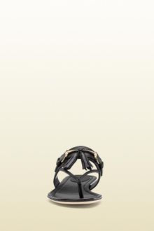 Gucci Emily Horsebit and Tassel Flat Thong Sandal - Lyst
