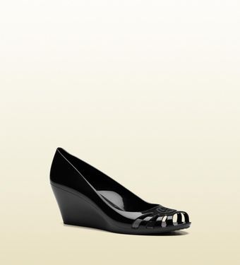 Gucci Interlocking G Mid Heel Wedge Sandal - Lyst