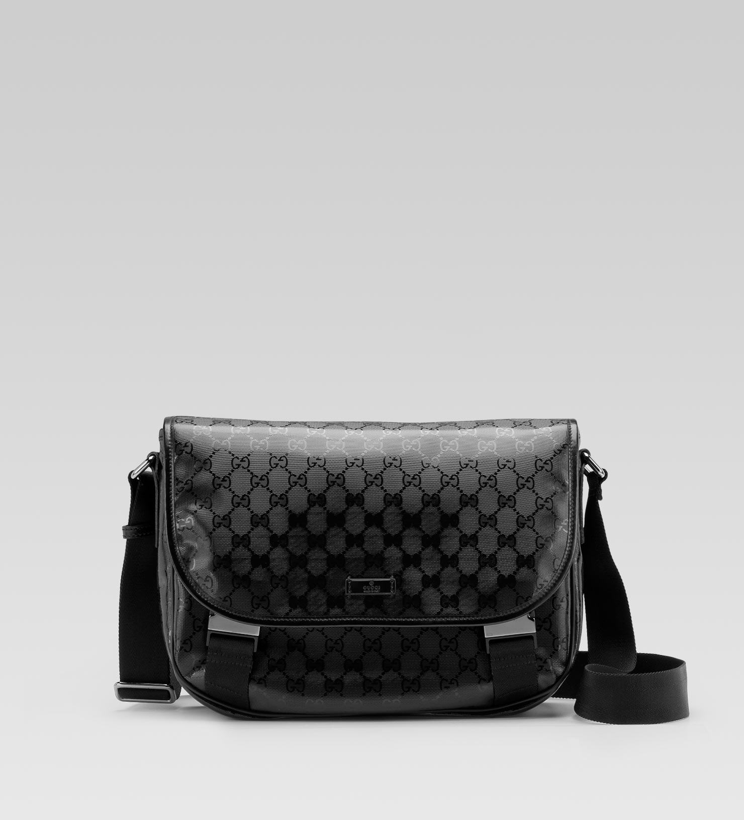 Gucci Gg Imprime Medium Messenger Bag in Black for Men | Lyst