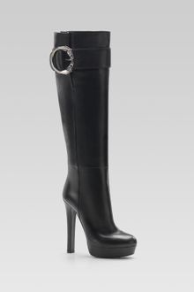 Gucci Round Horseheads Tall High Heel Platform Boot - Lyst