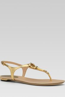 Gucci Lady Bit Flat Thong with Horsebit Detail - Lyst