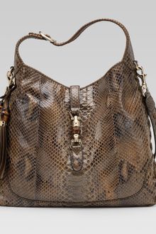 Gucci New Jackie Smog Python Shoulder Bag - Lyst