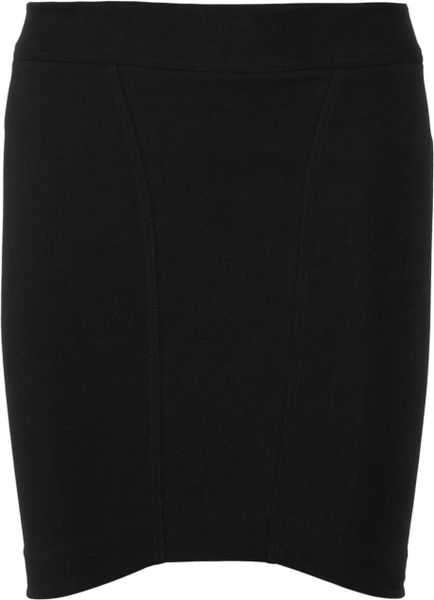 Helmut Lang Helmut Coccoon Cotton Blend Jersey Mini Skirt in Black - Lyst