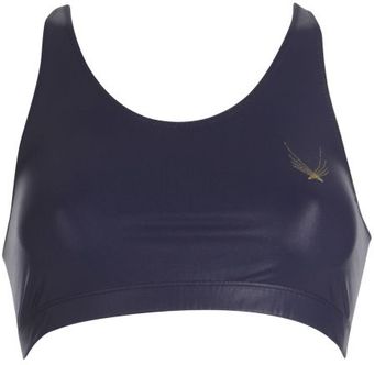 Lucas Hugh Navy Blue Lazer Bra - Lyst
