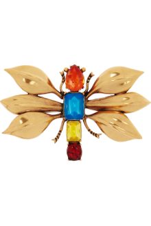 Oscar de la Renta 24Karat Goldplated Insect Brooch - Lyst