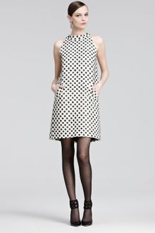Oscar de la Renta Tweed Trapeze Dress - Lyst