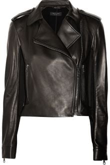 Rag & Bone Langlen Leather and Sateen Jacket - Lyst