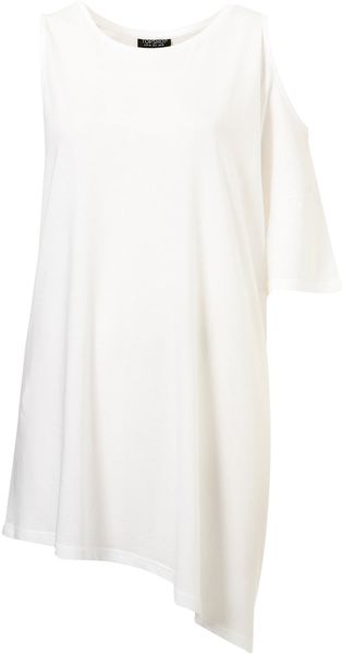 Topshop Open Shoulder Asymmetric Tunic - Lyst