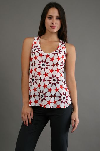 Adam Lippes Silk Tank in Cherry Milk  - Lyst