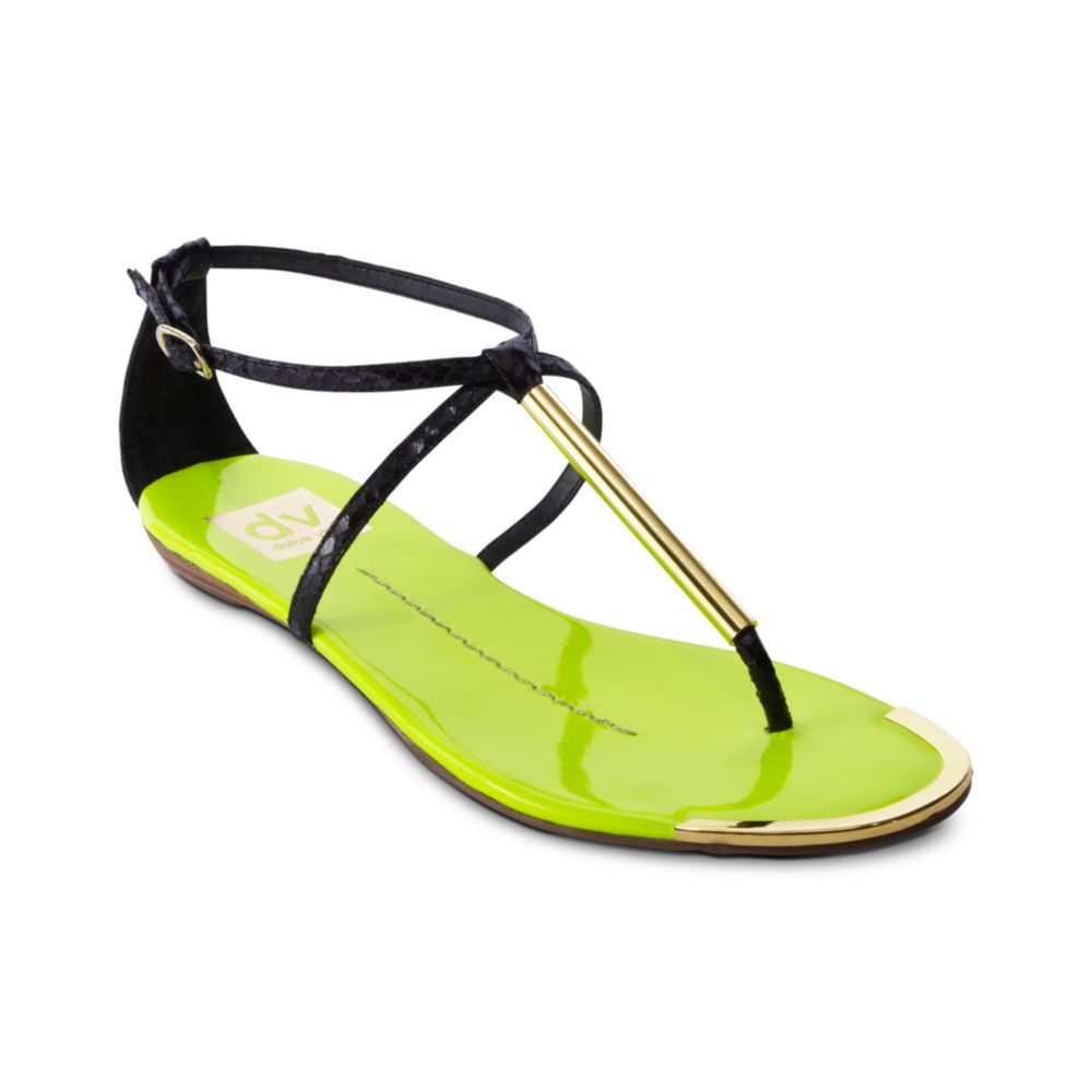dolce vita black flat sandals