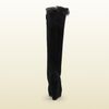 Gucci Courteney Shearling Trim Tall Platform Wedge Boot in Black - Lyst