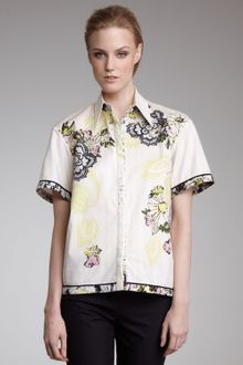 Piazza Sempione Floralprint Shortsleeve Shirt - Lyst