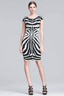 Roberto Cavalli Zebra print Sheath Dress - Lyst