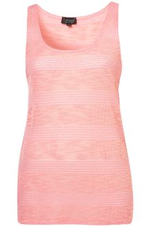 Topshop Crochet Stripe Vest - Lyst