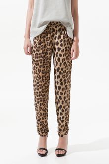Zara Printed Trousers - Lyst